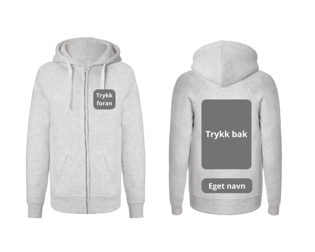 Zip hood | Med navn